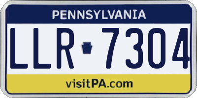 PA license plate LLR7304