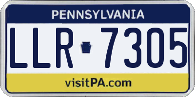 PA license plate LLR7305