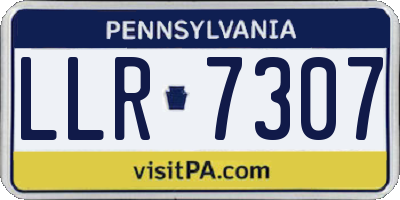PA license plate LLR7307
