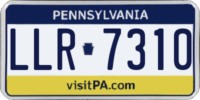 PA license plate LLR7310