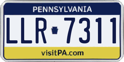 PA license plate LLR7311