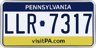 PA license plate LLR7317
