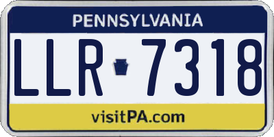 PA license plate LLR7318