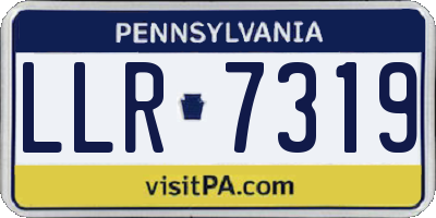 PA license plate LLR7319
