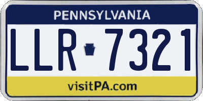 PA license plate LLR7321