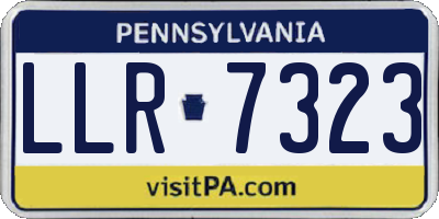 PA license plate LLR7323