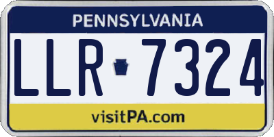 PA license plate LLR7324