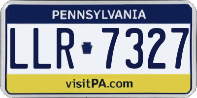 PA license plate LLR7327