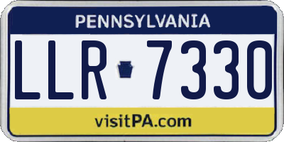 PA license plate LLR7330