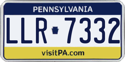 PA license plate LLR7332