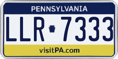PA license plate LLR7333