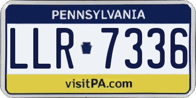 PA license plate LLR7336
