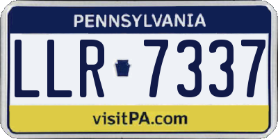 PA license plate LLR7337
