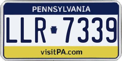 PA license plate LLR7339