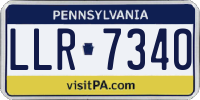 PA license plate LLR7340