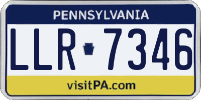 PA license plate LLR7346