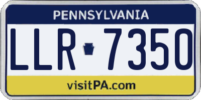 PA license plate LLR7350