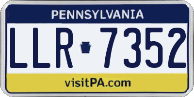 PA license plate LLR7352