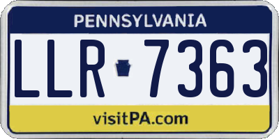 PA license plate LLR7363