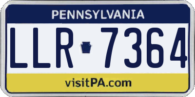 PA license plate LLR7364