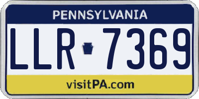 PA license plate LLR7369