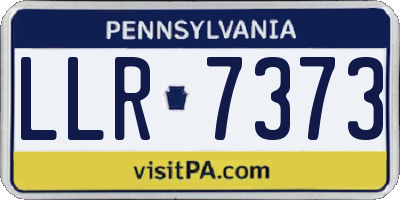 PA license plate LLR7373