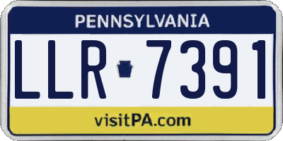 PA license plate LLR7391