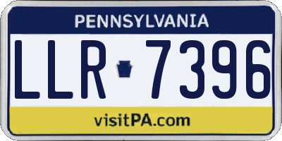 PA license plate LLR7396