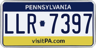 PA license plate LLR7397