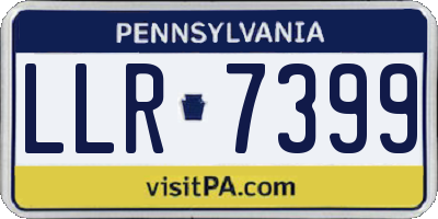 PA license plate LLR7399