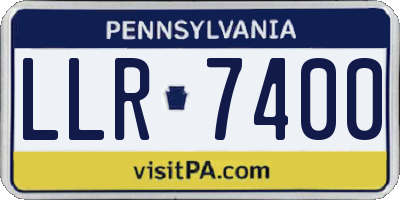 PA license plate LLR7400