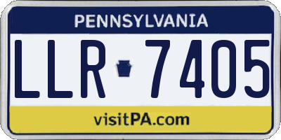 PA license plate LLR7405