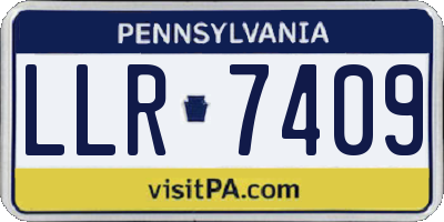 PA license plate LLR7409