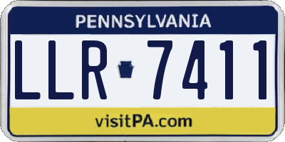 PA license plate LLR7411