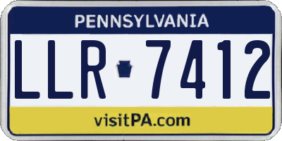 PA license plate LLR7412