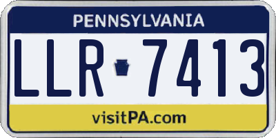 PA license plate LLR7413