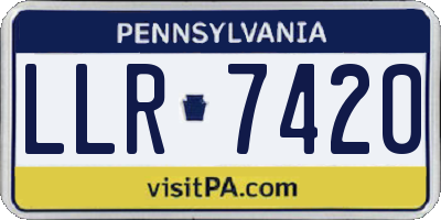PA license plate LLR7420