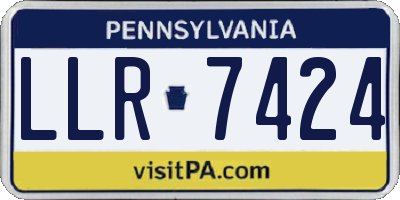 PA license plate LLR7424