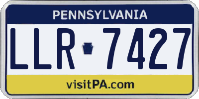 PA license plate LLR7427