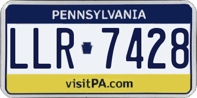 PA license plate LLR7428