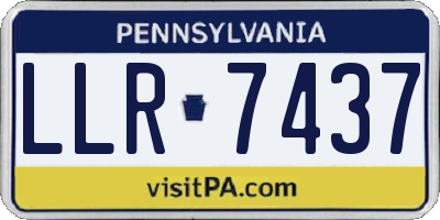 PA license plate LLR7437