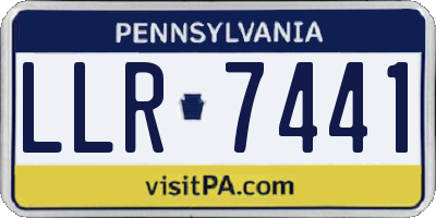 PA license plate LLR7441