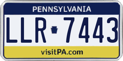 PA license plate LLR7443