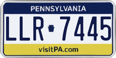 PA license plate LLR7445