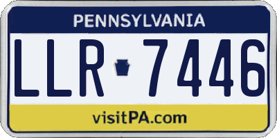 PA license plate LLR7446