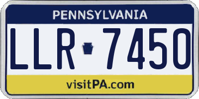 PA license plate LLR7450