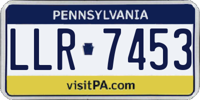 PA license plate LLR7453