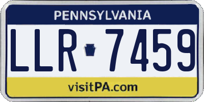 PA license plate LLR7459