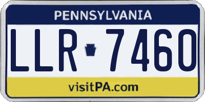 PA license plate LLR7460