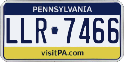 PA license plate LLR7466